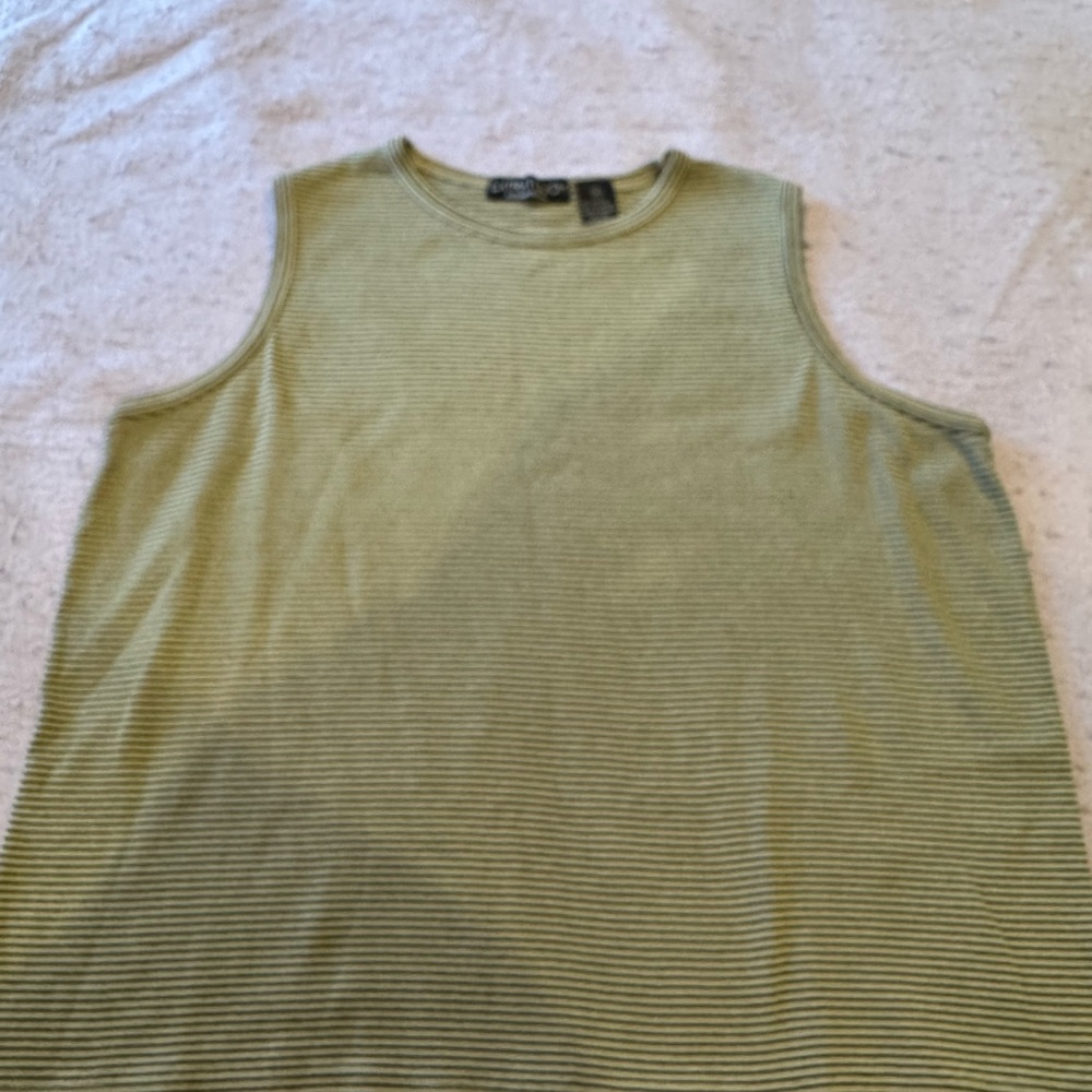 Vintage Green Striped Tank Top